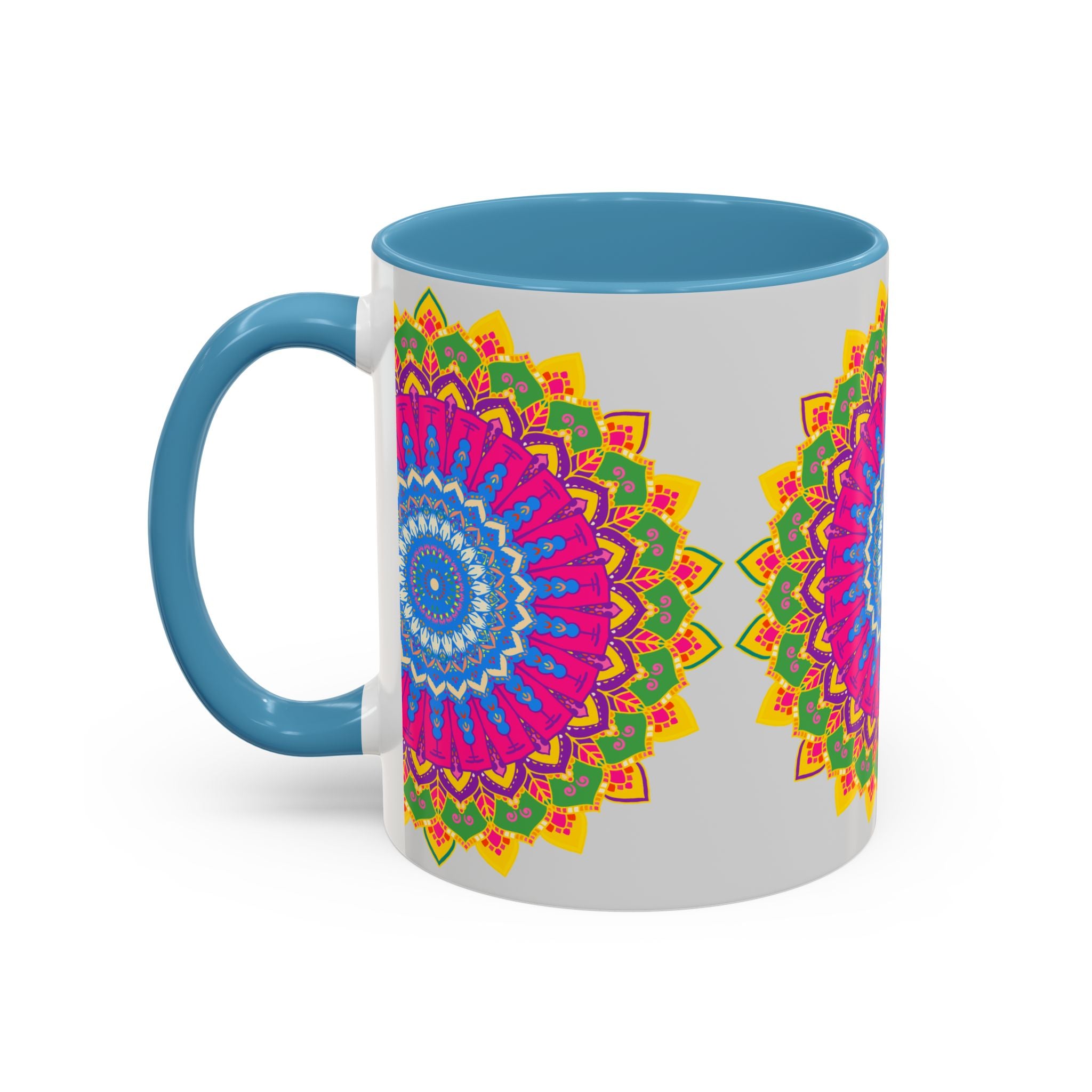 Colorful and intricate geometric design mandala art mug for your collection