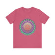 Vibrant Mandala Tee featuring a colorful and psychedelic design, perfect for adding a pop of color to your wardrobe