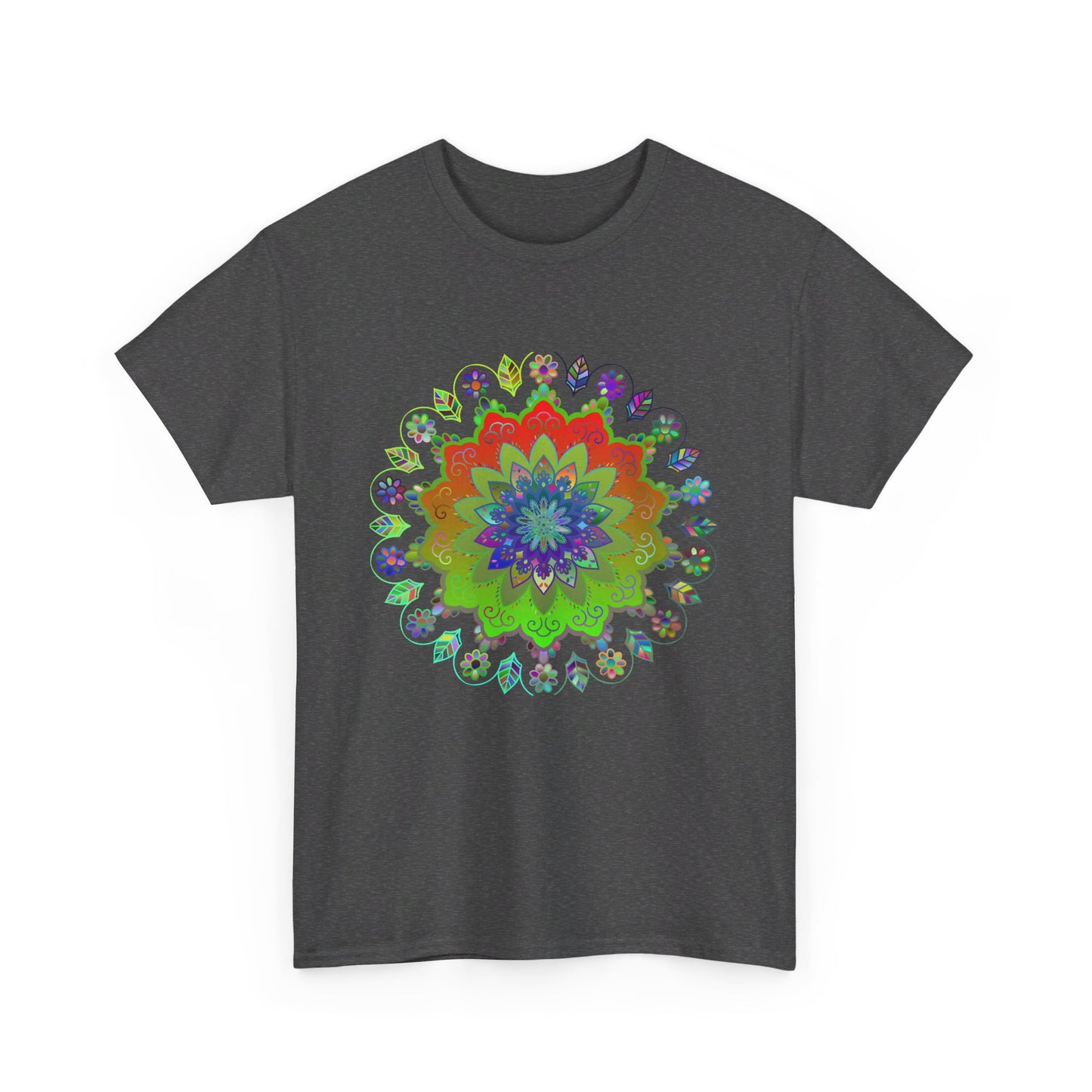 Unisex heavy cotton tee featuring mandala art, perfect for yoga and mindfulness