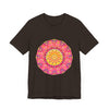 Vibrant Mandala T-Shirt featuring a colorful and symmetrical design, perfect for adding a pop of color to your wardrobe