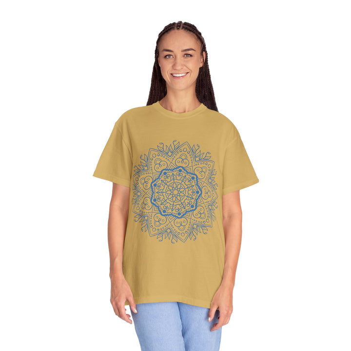 Handmade Mandala Art Tshirt with a beautiful, eye-catching mandala design