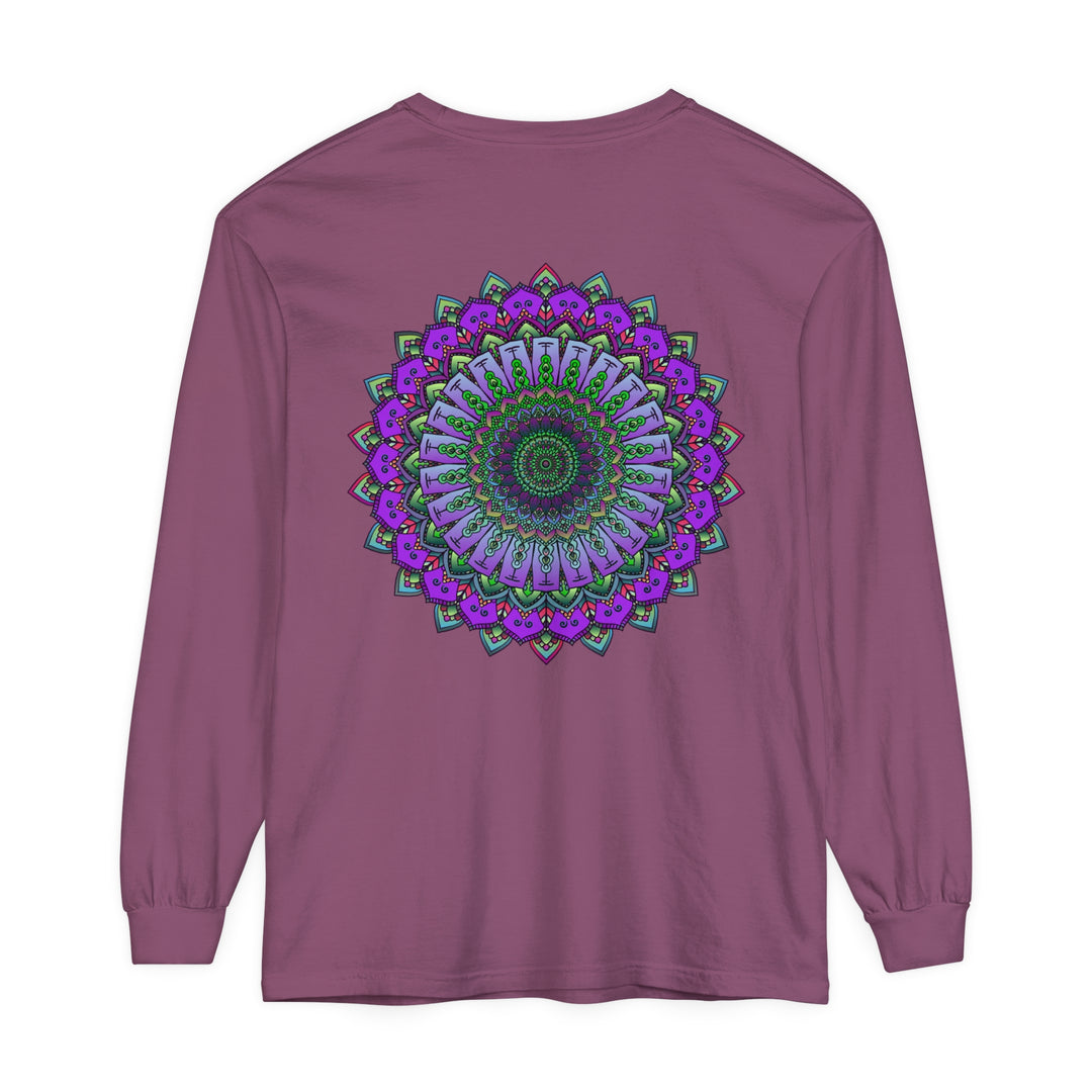 Intricate Mandala Unisex Long Sleeve T-Shirt with beautiful and detailed design