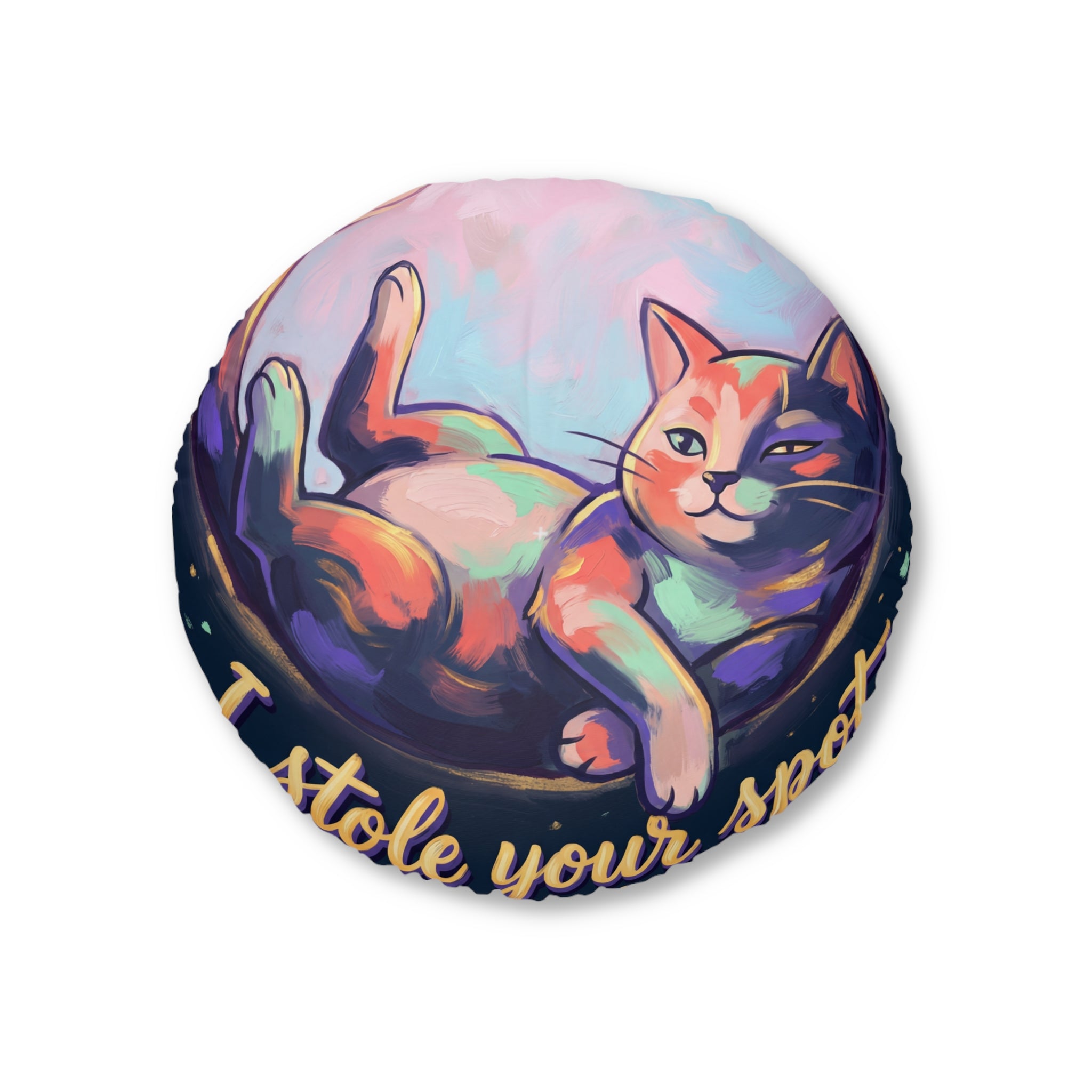 Midnight Cozy Cat Floor Pillow
