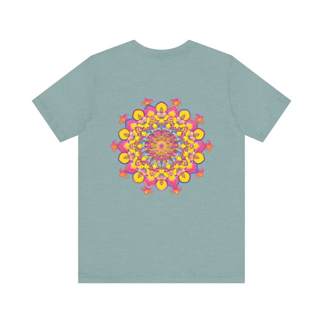 A beautiful Mandala Tee featuring intricate spiritual design for peace and harmony