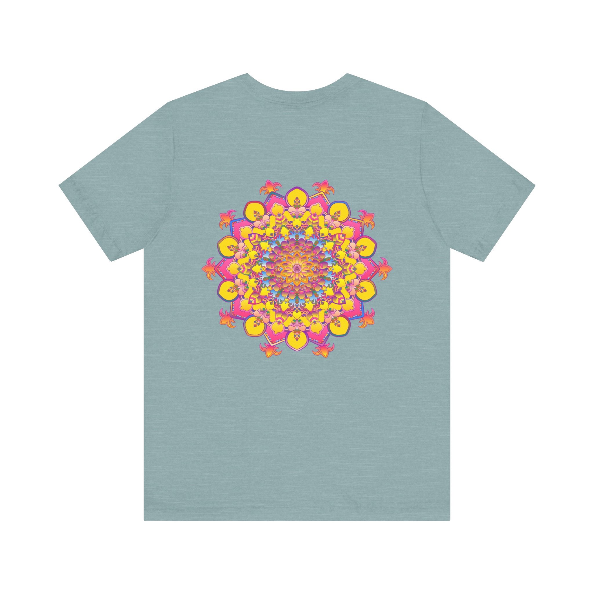 A beautiful Mandala Tee featuring intricate spiritual design for peace and harmony