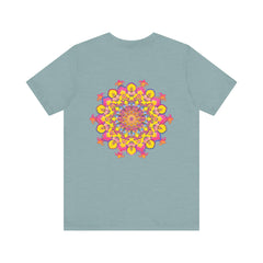 A beautiful Mandala Tee featuring intricate spiritual design for peace and harmony