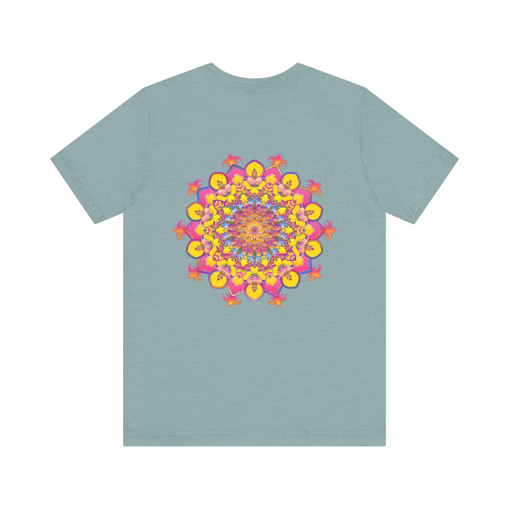 A beautiful Mandala Tee featuring intricate spiritual design for peace and harmony