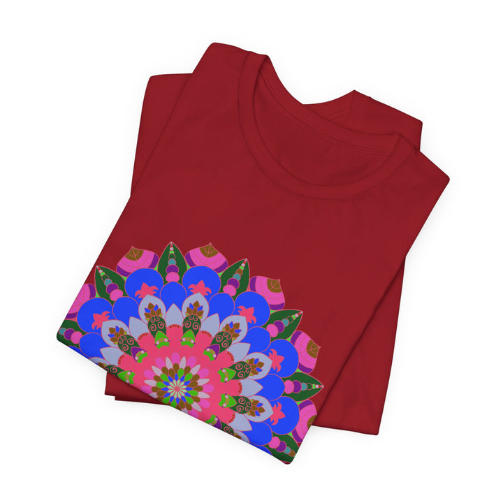 Vibrant and intricately designed Colorful Mandala Geometric T-Shirt available for purchase