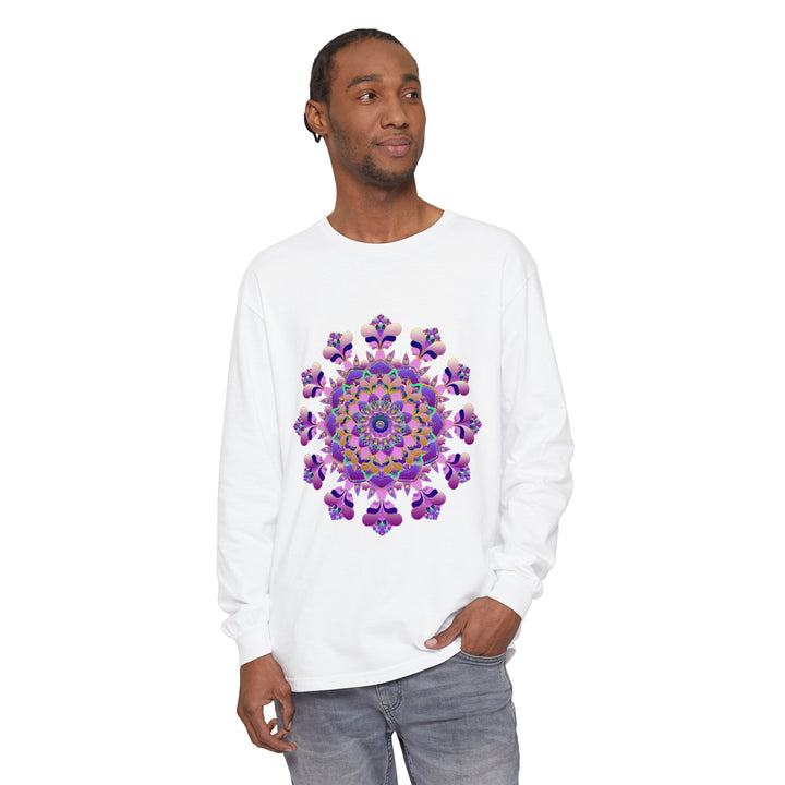 Intricate Mandala Long Sleeve T-Shirt - Unisex, featuring detailed mandala design