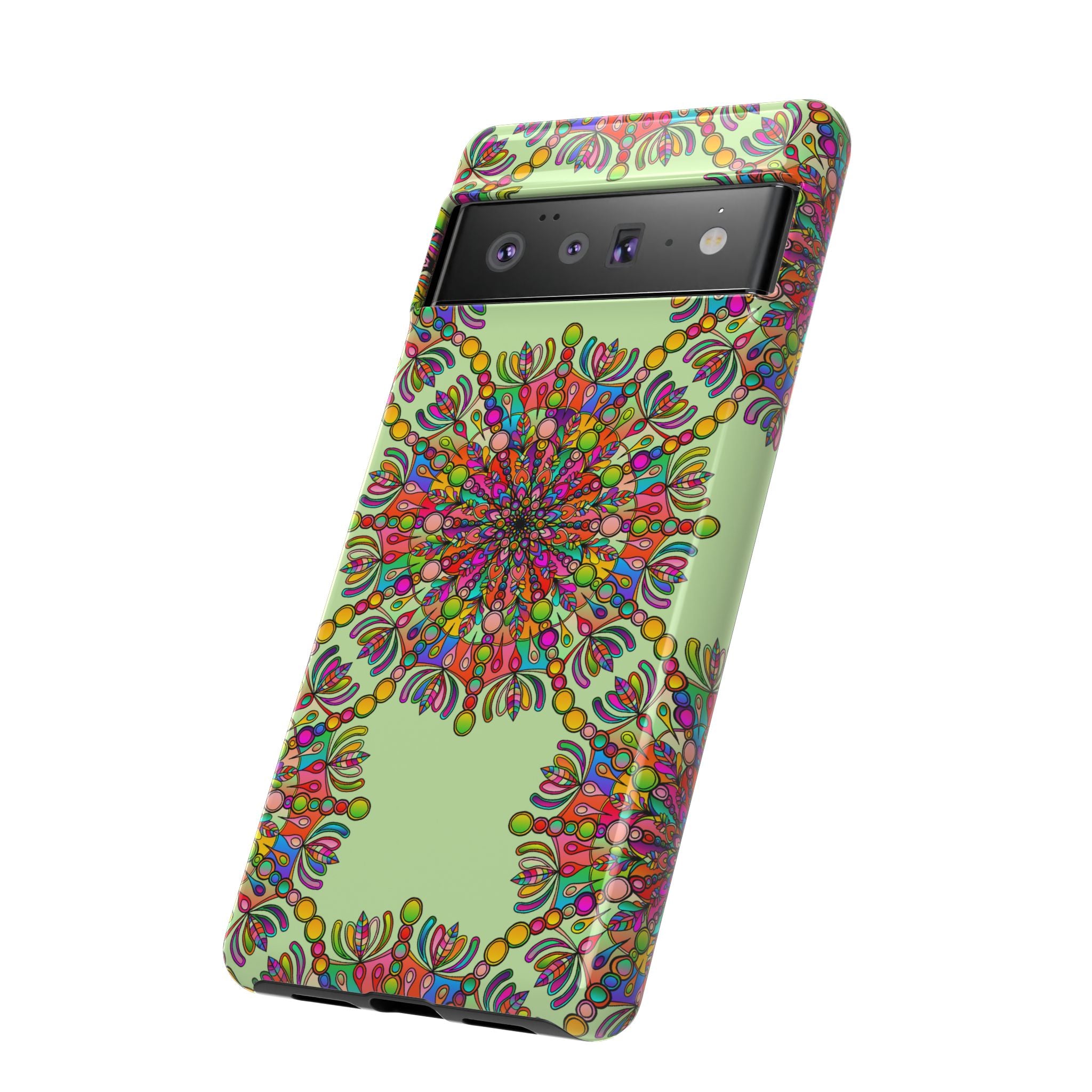 Custodia Vibrant Mandala per iPhone e Google Pixel | Custodie resistenti