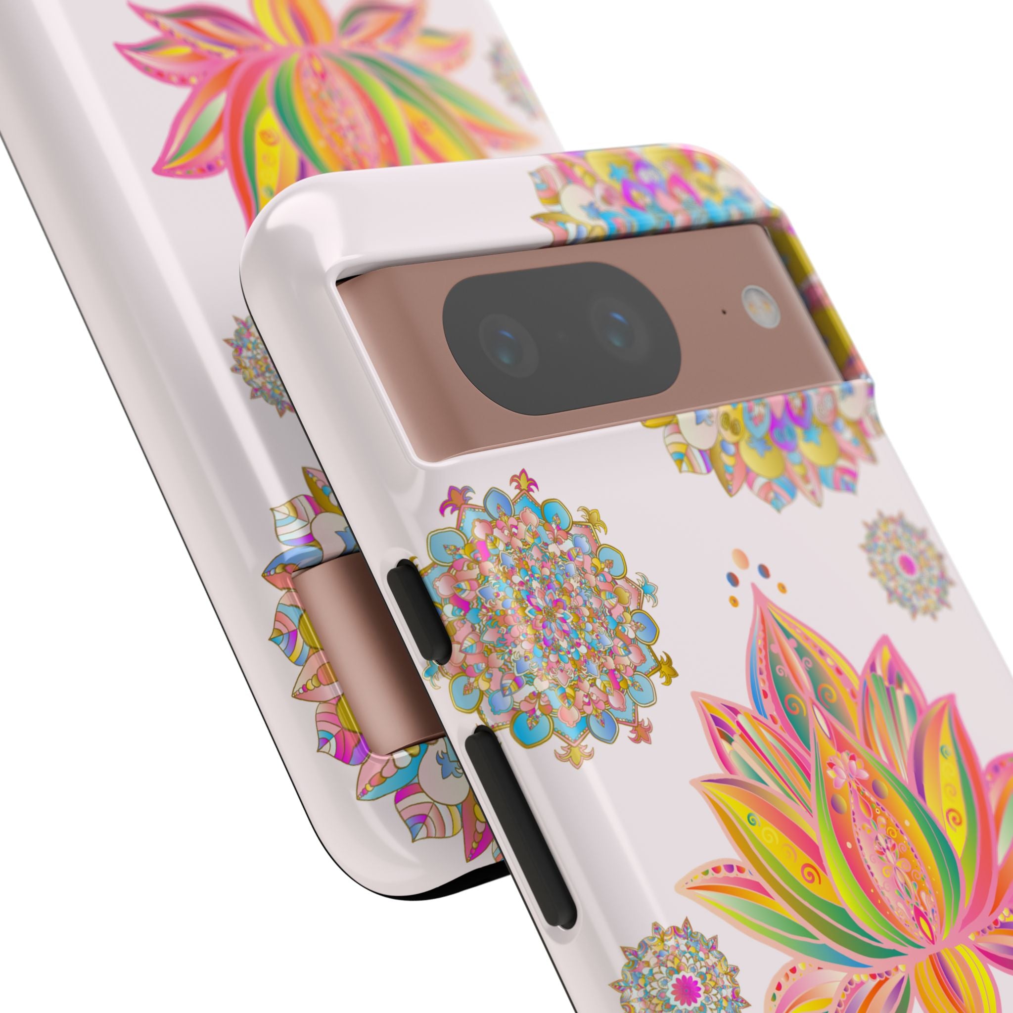 Beautiful light pink lotus flower mandala design phone case for protection and style