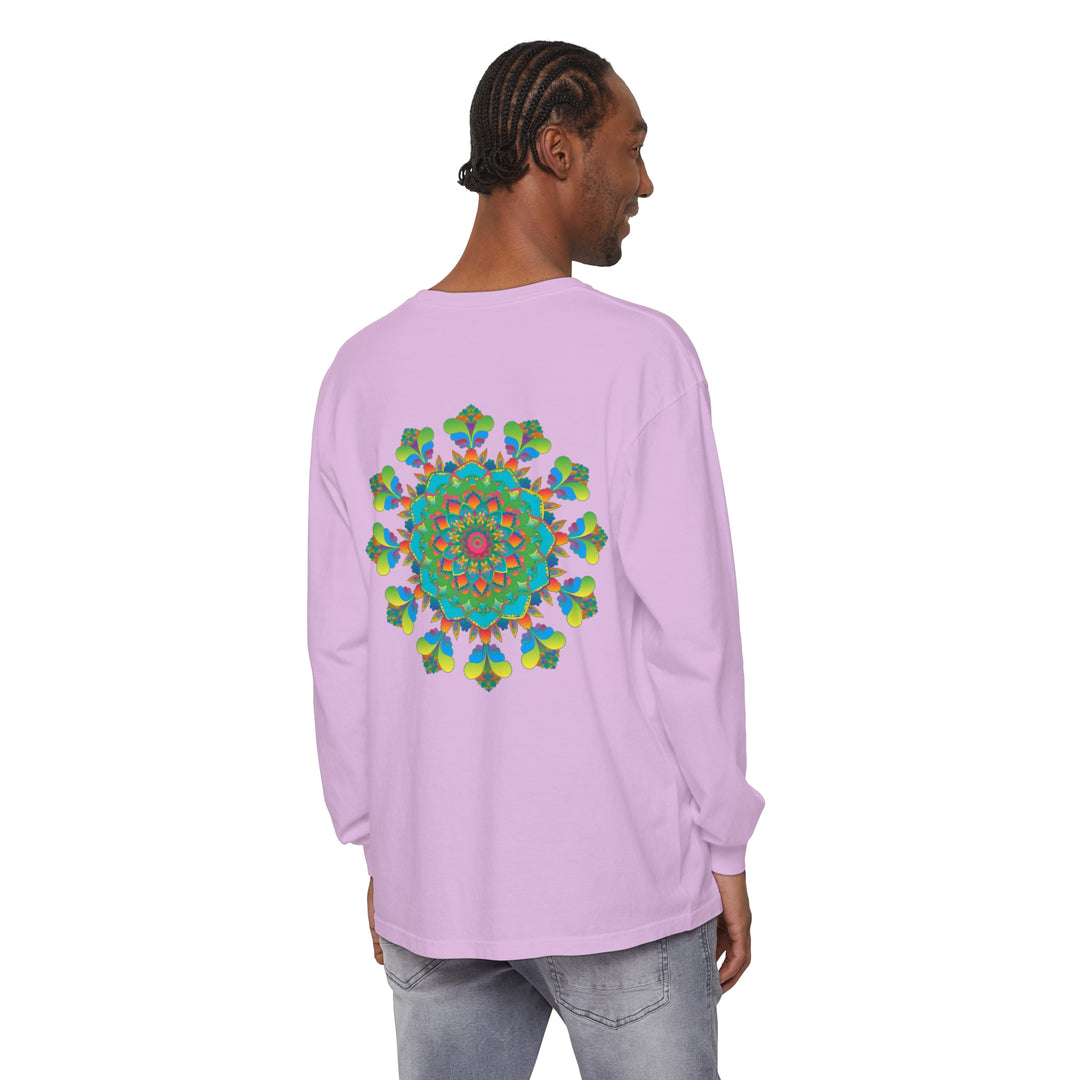 Comfortable and stylish Psychedelic Mandala Tie Dye Long Sleeve T-Shirt for a relaxed look