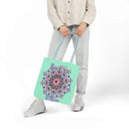 Mandala 'Love You Mom' Canvas Tote — Floral Mother's Day Gift Bag