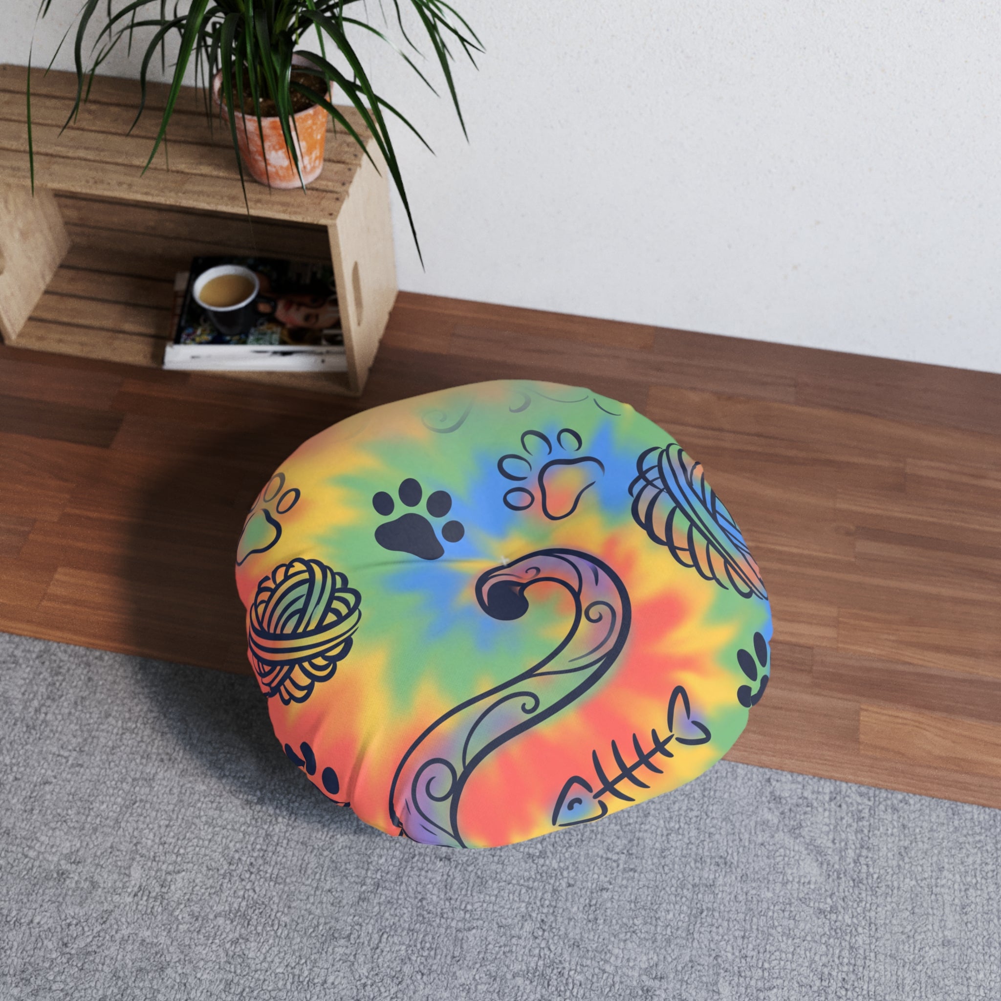 Cat inspired Floor Pillow