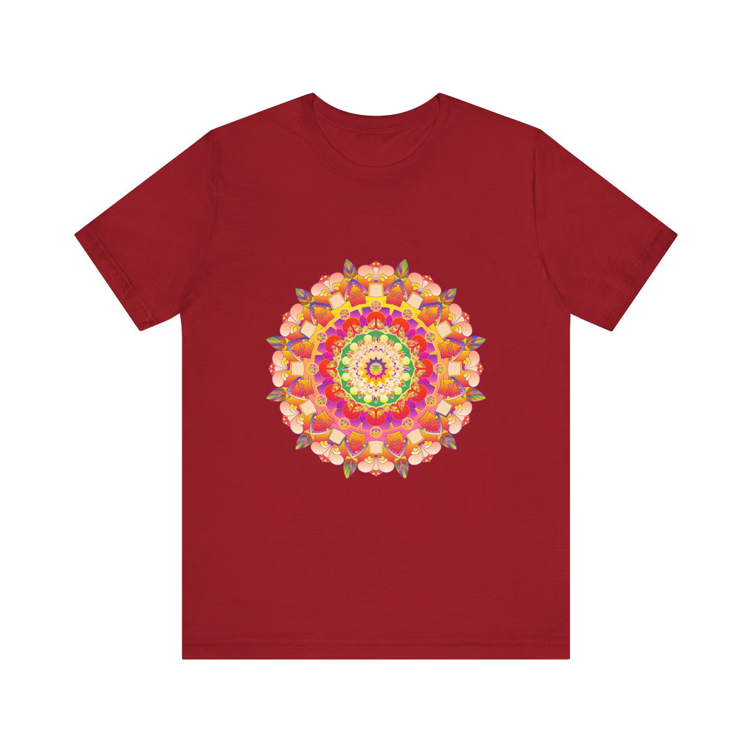 Vibrant Mandala T-Shirt featuring a colorful and intricate design perfect for adding a pop of color to your wardrobe