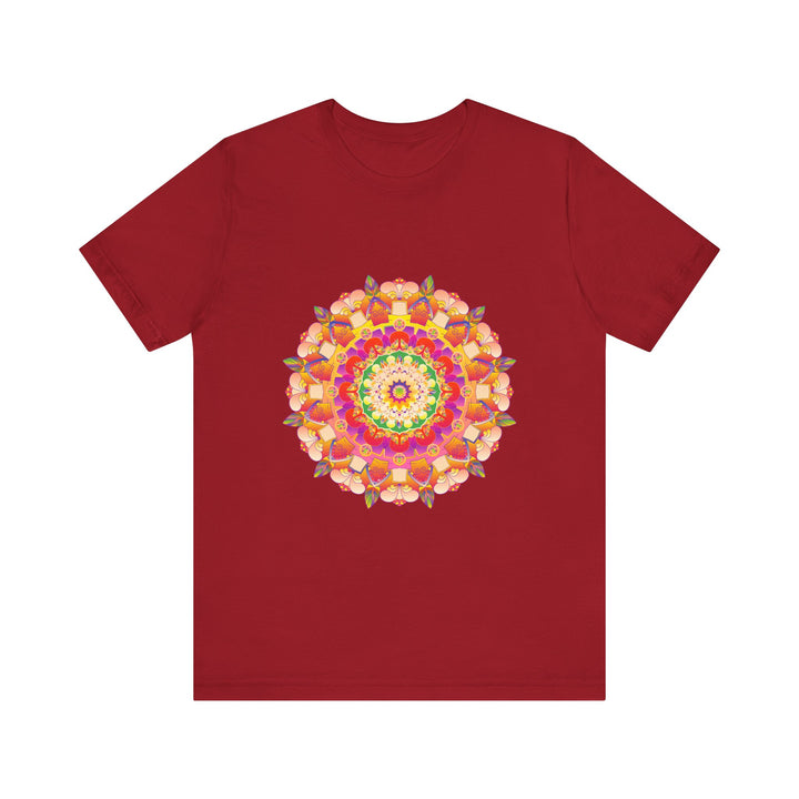 Vibrant Mandala T-Shirt featuring a colorful and intricate design perfect for adding a pop of color to your wardrobe