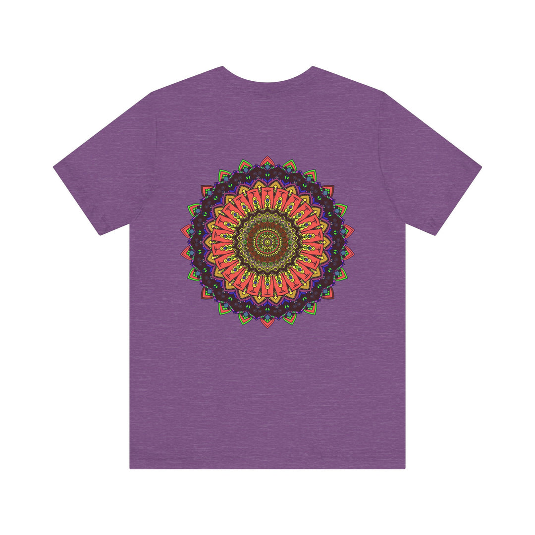 A beautiful and intricate mandala tee, symbolizing spiritual peace and harmony