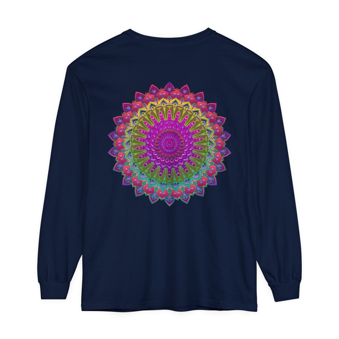 Vibrant Mandala Unisex Long Sleeve T-Shirt Designed for Maximum Comfort