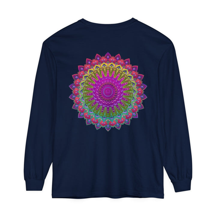 Vibrant Mandala Unisex Long Sleeve T-Shirt Designed for Maximum Comfort