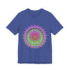 Vibrant Mandala T-Shirt featuring a colorful and intricate design, perfect for adding a pop of color to your wardrobe