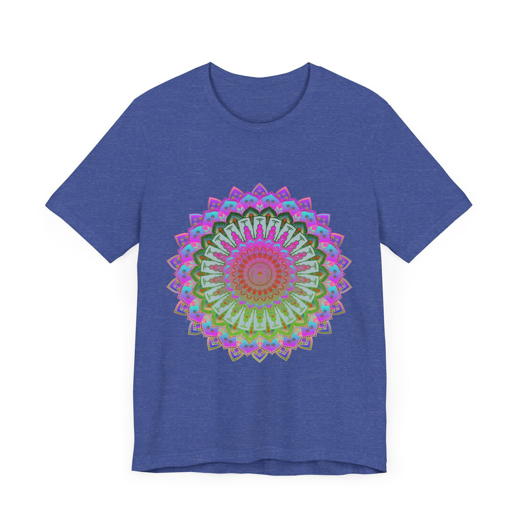 Vibrant Mandala T-Shirt featuring a colorful and intricate design, perfect for adding a pop of color to your wardrobe