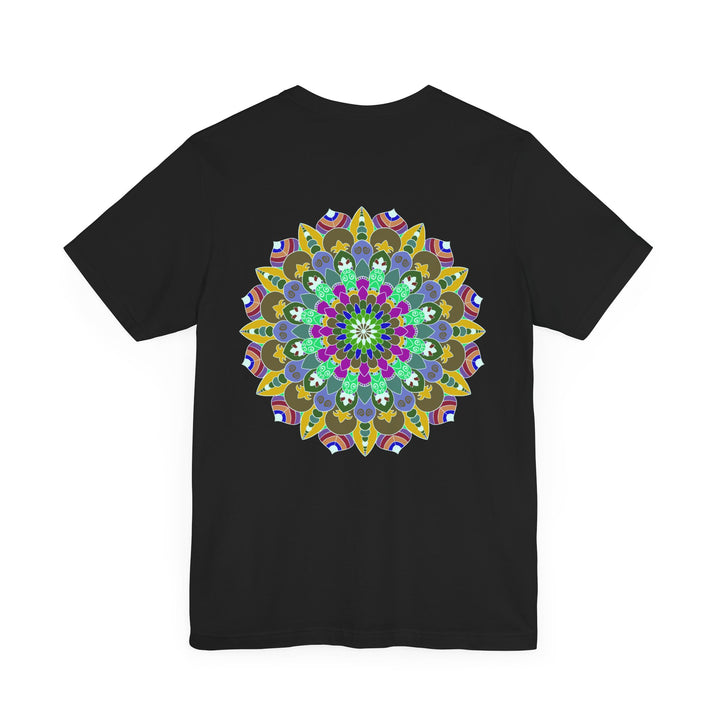 Vibrant Mandala Tee featuring intricate spiritual design, promoting peace and harmony