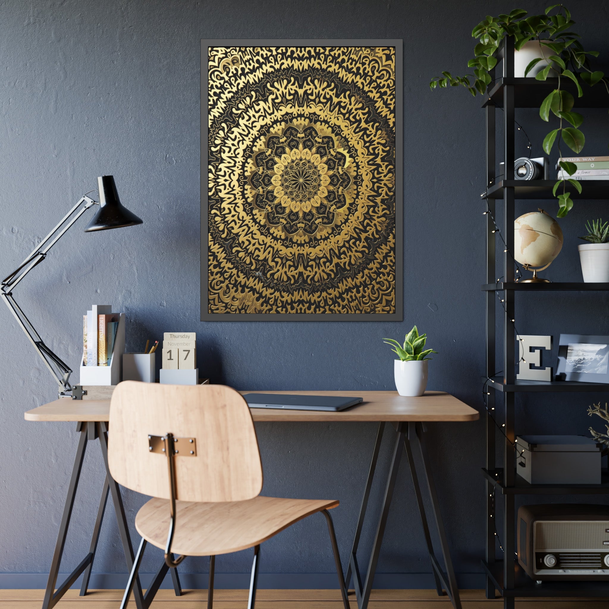 Mandala Sovrano – Elegante Arte da Parete Incorniciata