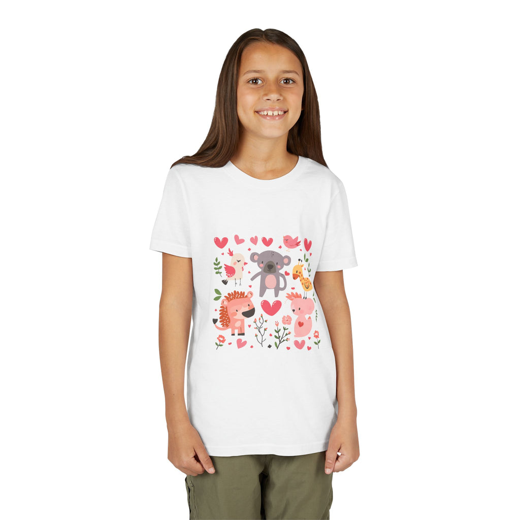 Entzückendes Animal Love Jugend T-Shirt, Süßes Kindershirt, Tier Grafik T-Shirt, Kindergeschenk, Geburtstags- oder Urlaubsoutfit 