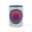  Unique and vibrant mandala pattern on a high-quality coffee mug