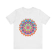 Colorful Mandala Flower T-Shirt with Psychedelic Art Design, perfect for a vibrant and unique style statement
