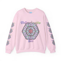 Mother and daughter embracing on a cozy crewneck sweatshirt, perfect birthday gift for Mom