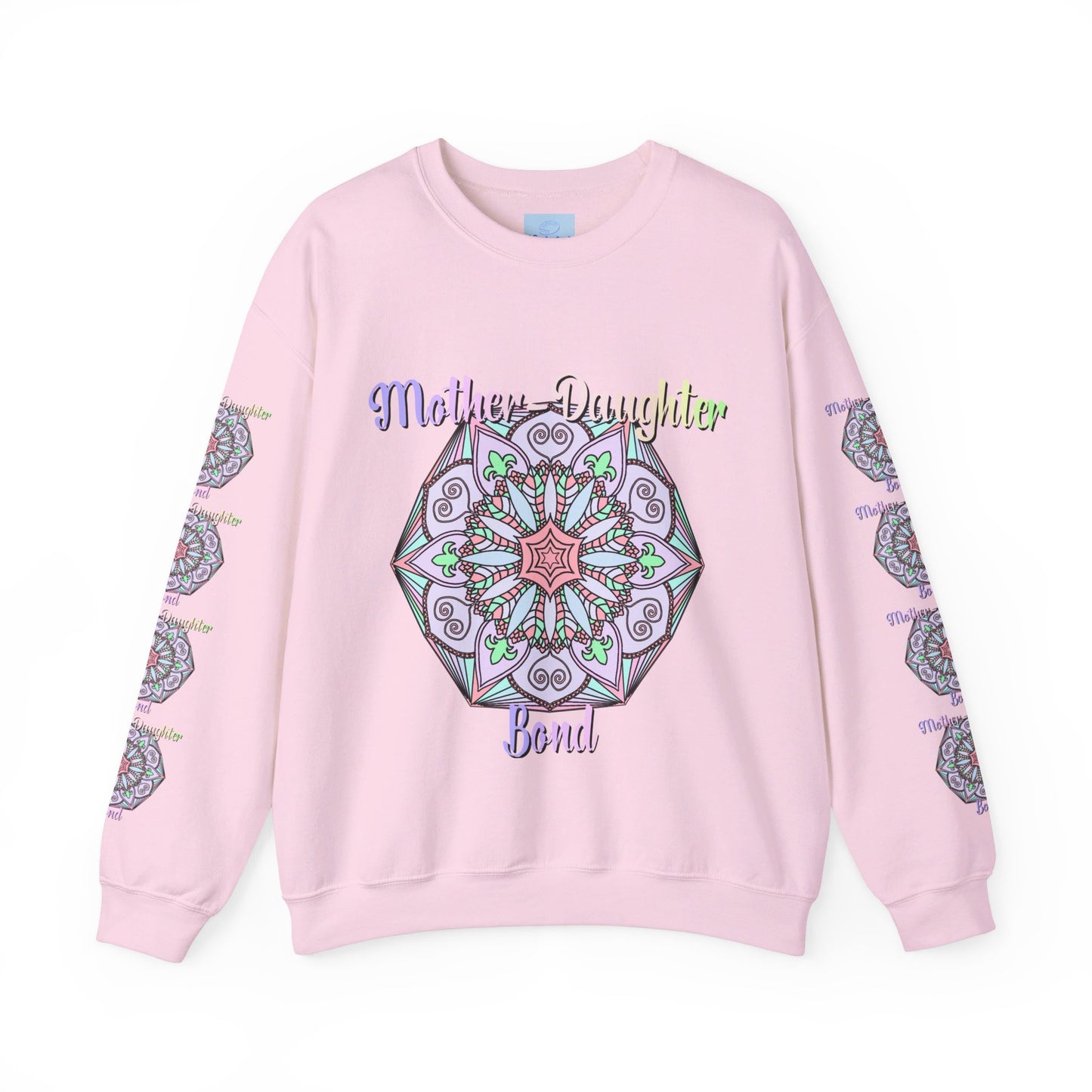 Mother and daughter embracing on a cozy crewneck sweatshirt, perfect birthday gift for Mom