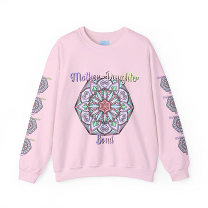 Mother and daughter embracing on a cozy crewneck sweatshirt, perfect birthday gift for Mom