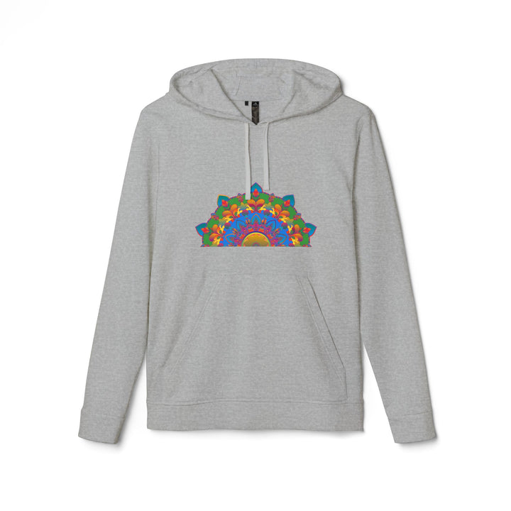 Blululi Mandala Fleece Hoodie featuring a soft fleece material and intricate mandala print