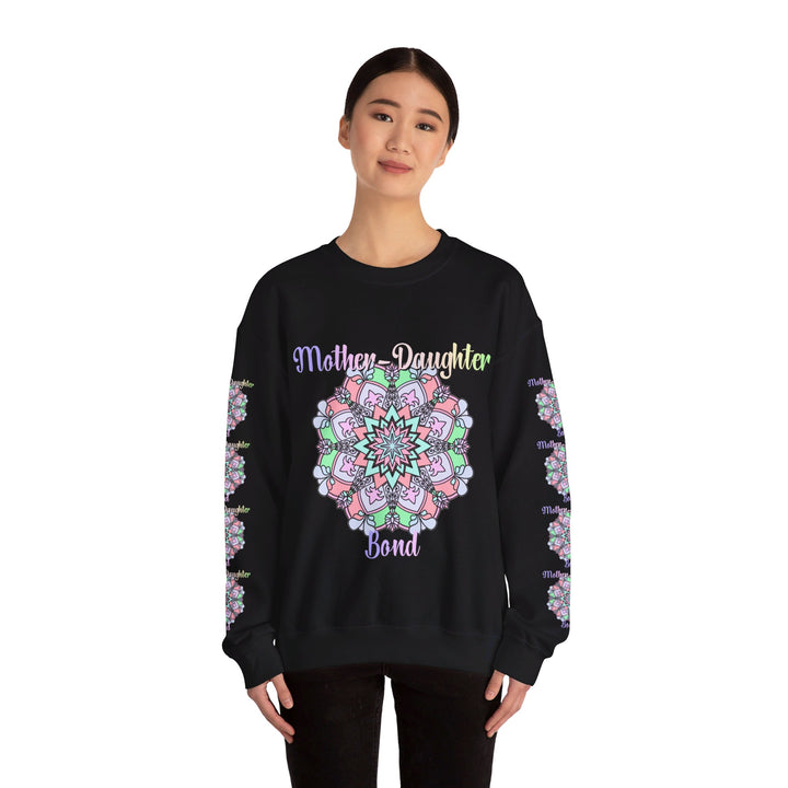 Handmade Mandalas Unisex Crewneck Sweatshirt for Bohemian Fashion Enthusiasts