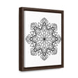 Mandala Handmade Art - Black & White Wall Art - Gallery Canvas Wraps, Vertical Frame 26