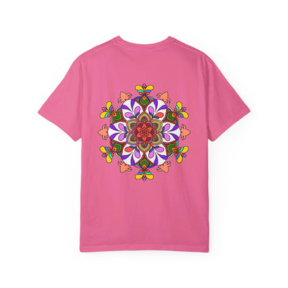 Unisex Mandala T-Shirt featuring intricate hand-drawn mandala art, made with 100% ring-spun cotton and garment-dyed for extra comfort