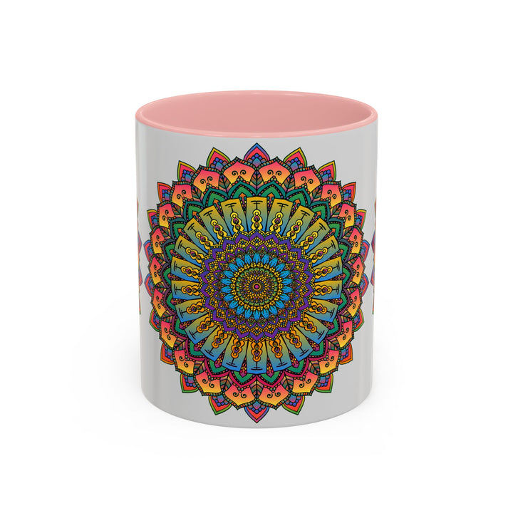 Beautiful and vibrant Mandala Art Mug with spiritual and colorful designs