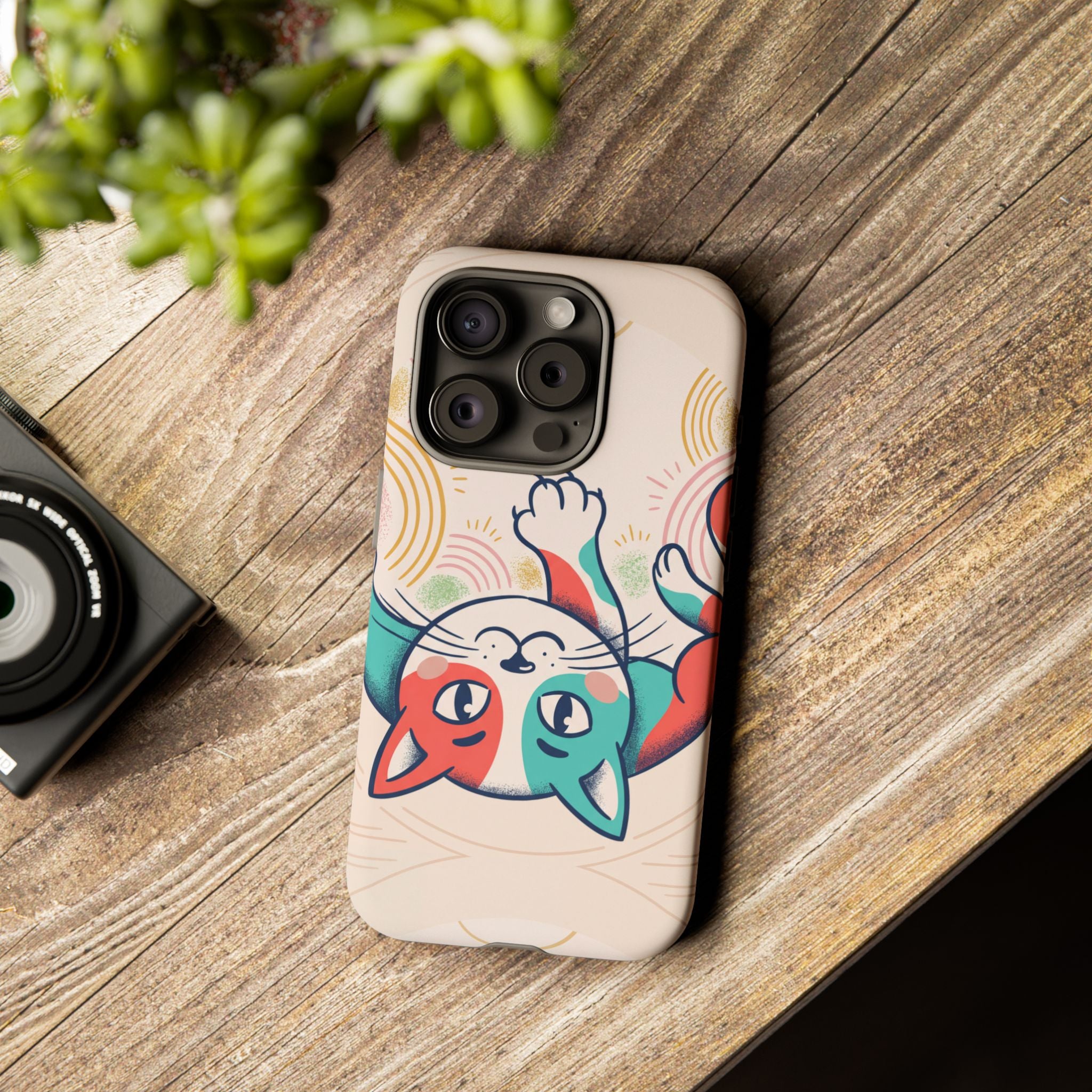 Phone Case — Cute Retro Calico Cat Protective Cover