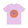 Vibrant Mandala Tee featuring intricate psychedelic art design in bold colors