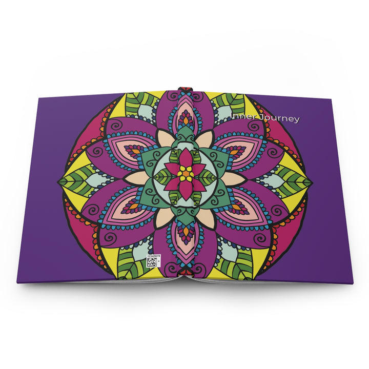 Inner Journey Mandala Hardcover Journal — Bright Mandala on Purple