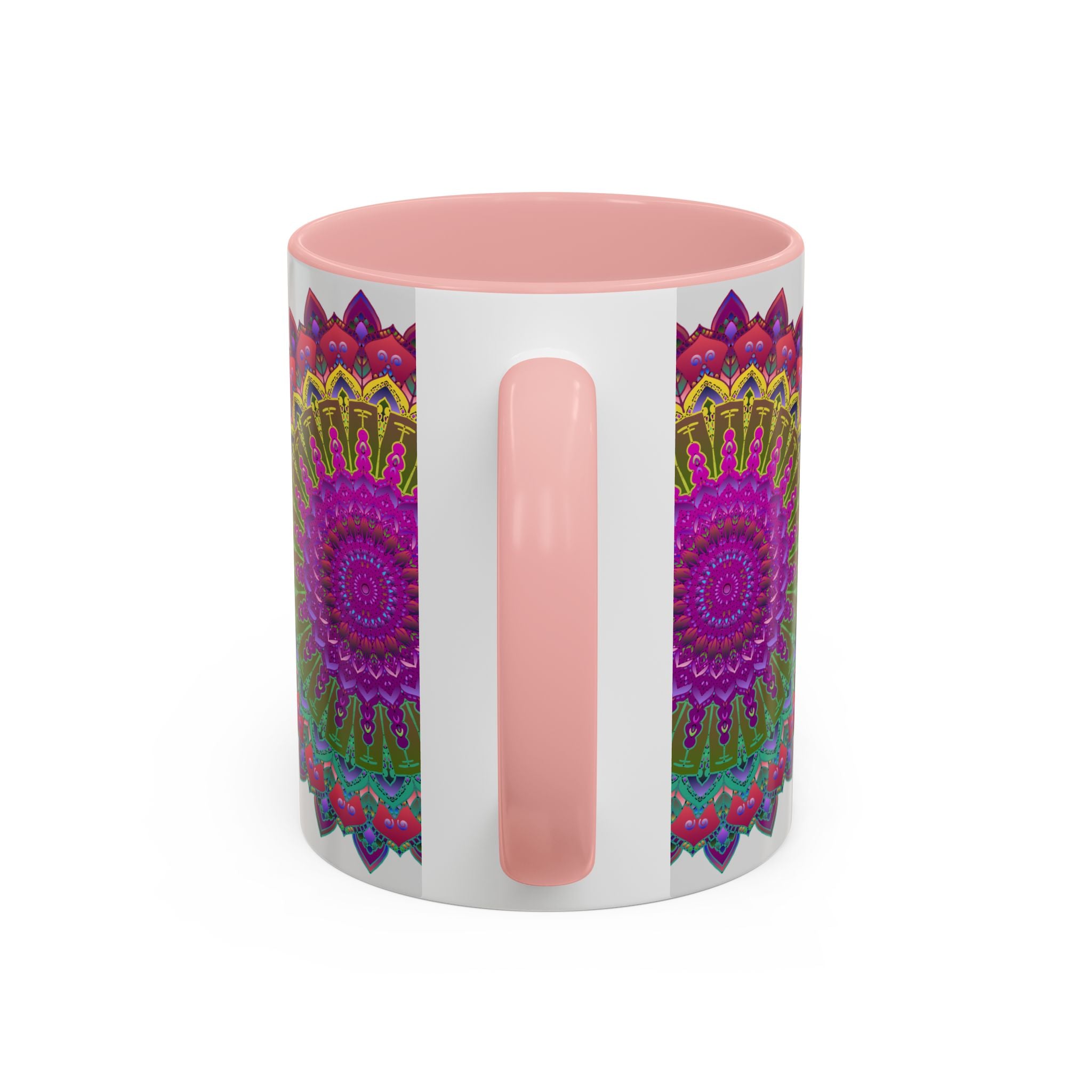 Colorful Mandala Art Mug Featuring Bright and Bold Colors