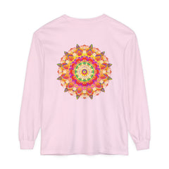 Colorful and intricate mandala design long sleeve t-shirt for men and women