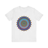 Vibrant Mandala Tee featuring a colorful and intricate design, perfect for adding a pop of color to your wardrobe