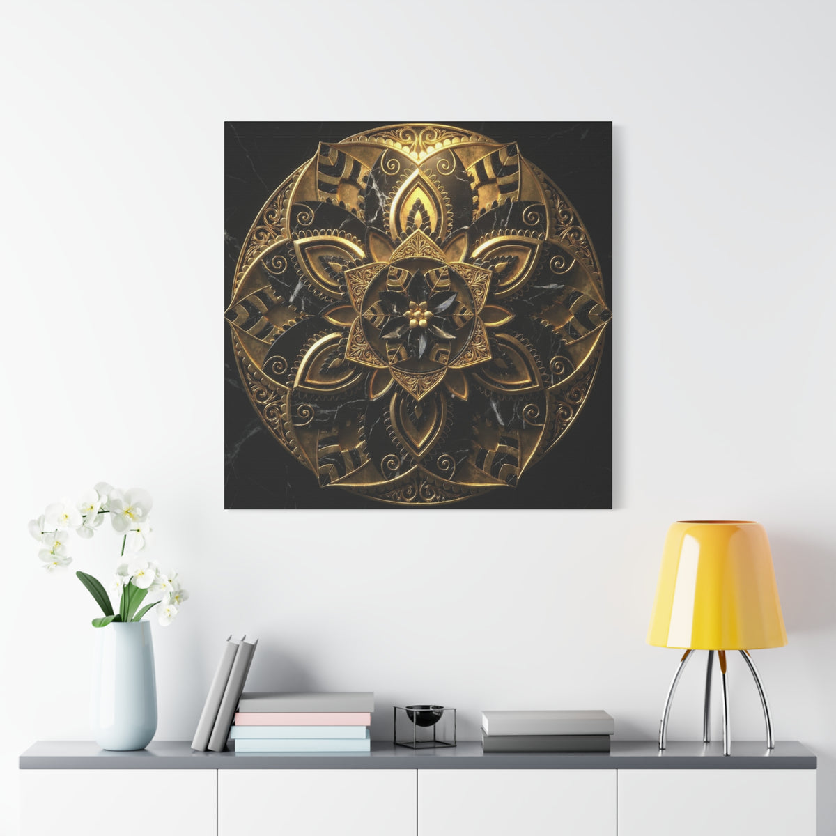 Eternal Balance – Luxury Marble & Gold Canvas