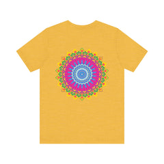 Colorful and intricate mandala design t-shirt promoting spiritual peace and harmony
