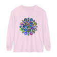 Colorful and intricate mandala design long sleeve t-shirt for women