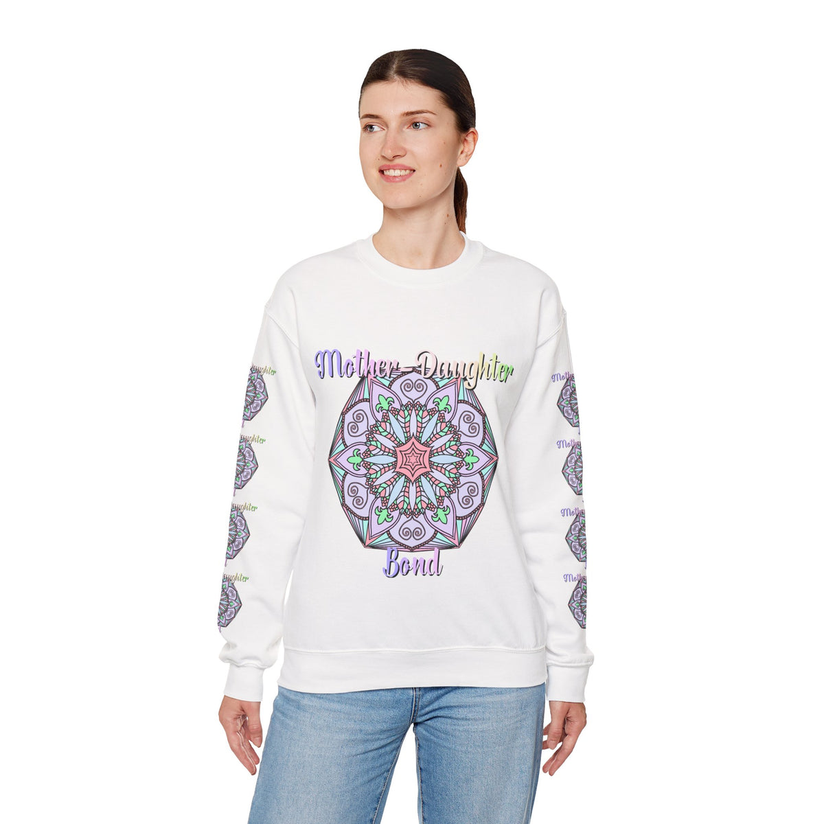 Mother-Daughter Mandala Sweatshirt Celebrating Unique Connections