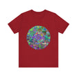 Vibrant Mandala Tee featuring a colorful and psychedelic design perfect for free spirits and lovers of bold, eye-catching fashion