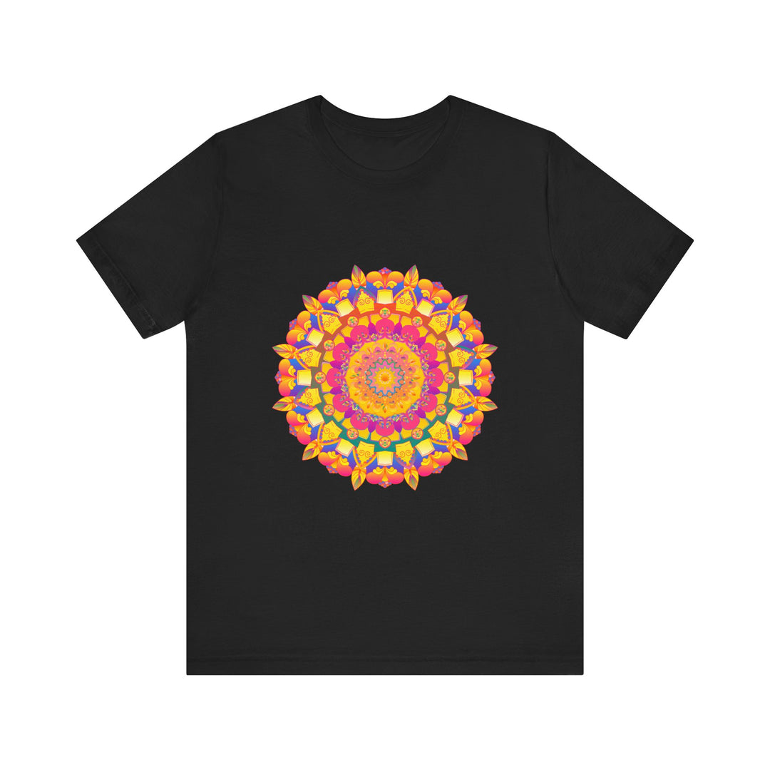 Vibrant and detailed mandala pattern tee in a rainbow of colors